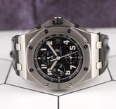 AUDEMARS PIGUET Royal Oak Offshore 42mm Black Dial Steel Watch 26170ST Papers
